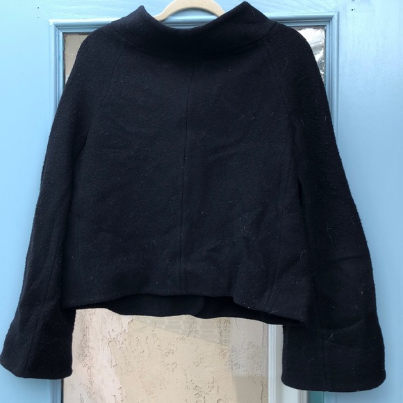 Black wool pea coat - Picture 4 of 4